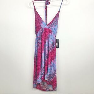 Paradise NEW Fuschia and Teal Halter Beach Cover up